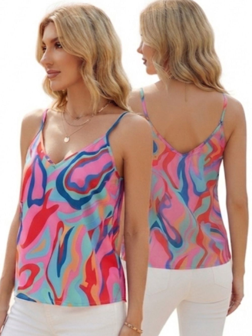 SHEIN LUNE Allover Print Cami Top size M